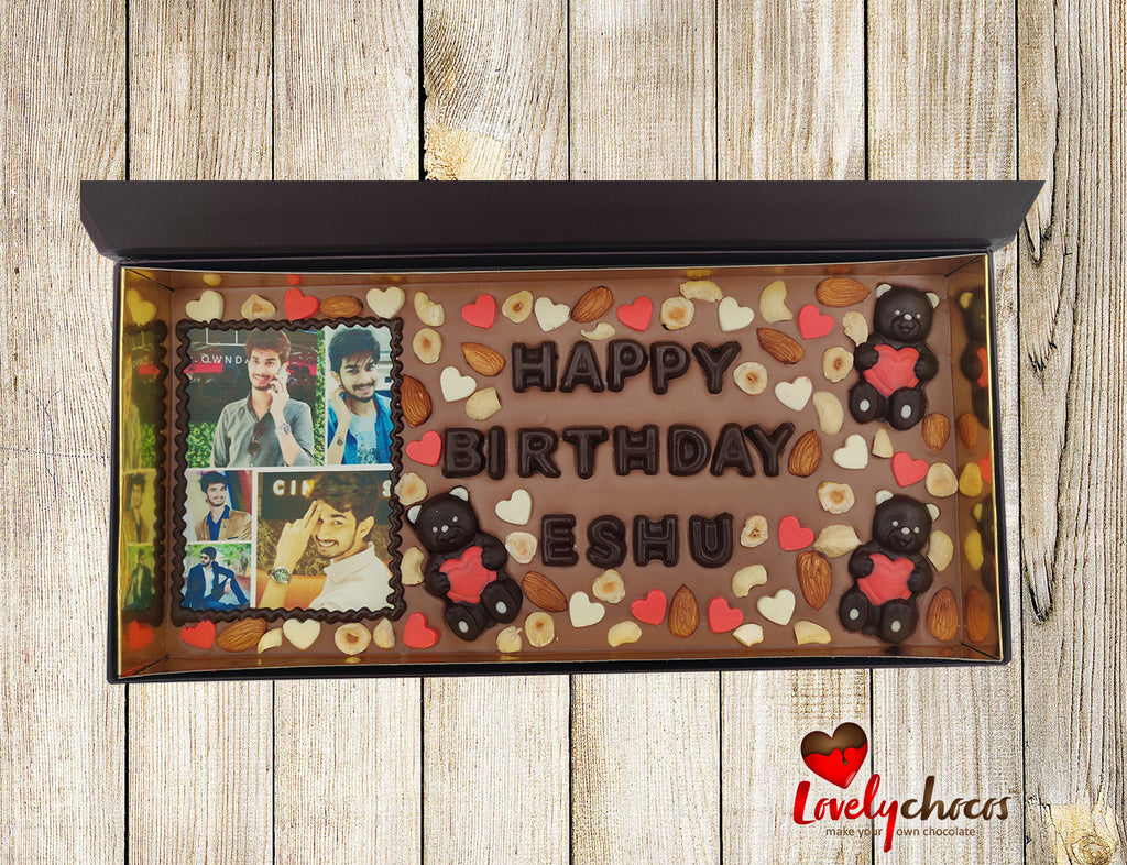 Personalized photo chocolate for a bestie birthday.