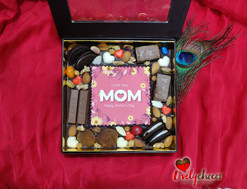 Personalized chocolate for mothers day.
